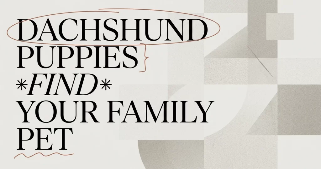 Dachshund Puppies for Sale: Find Your Family Pet