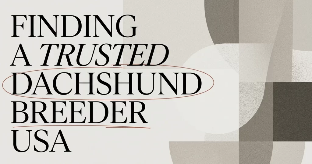 Dachshund Breeder USA: Finding a Trusted Source