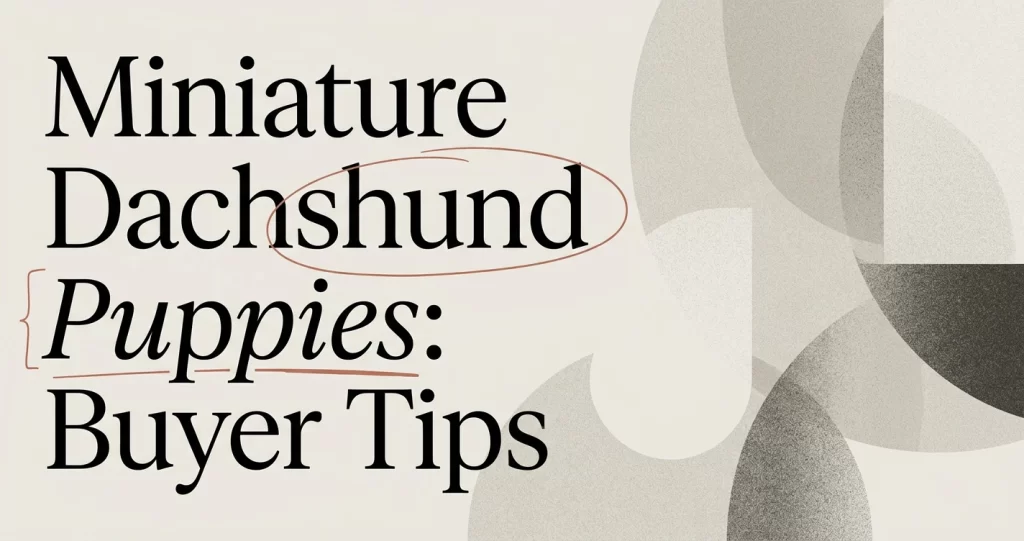 Miniature Dachshund Puppies Near Me: Buyer Tips
