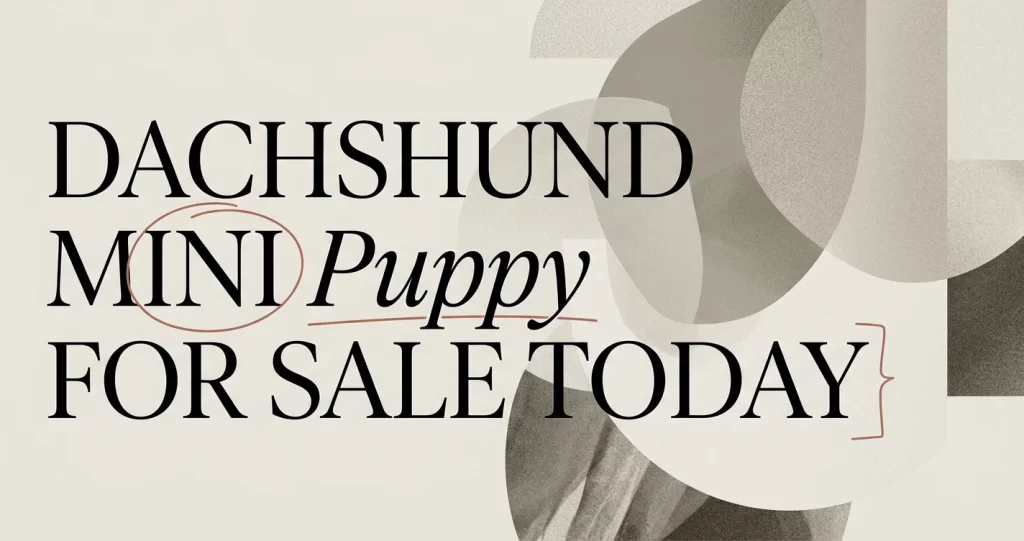 Dachshund Mini Puppy for Sale: Reserve Yours Today